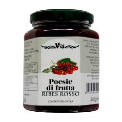 Džem červené ríbezle POESIE DI FRUTTA je ríbezľový džem s kúskami ovocia